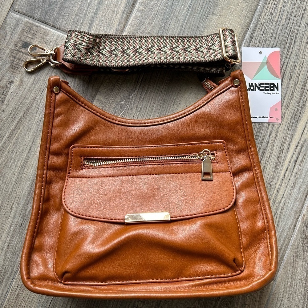 JANSBEN Vegan Leather Crossbody Bag